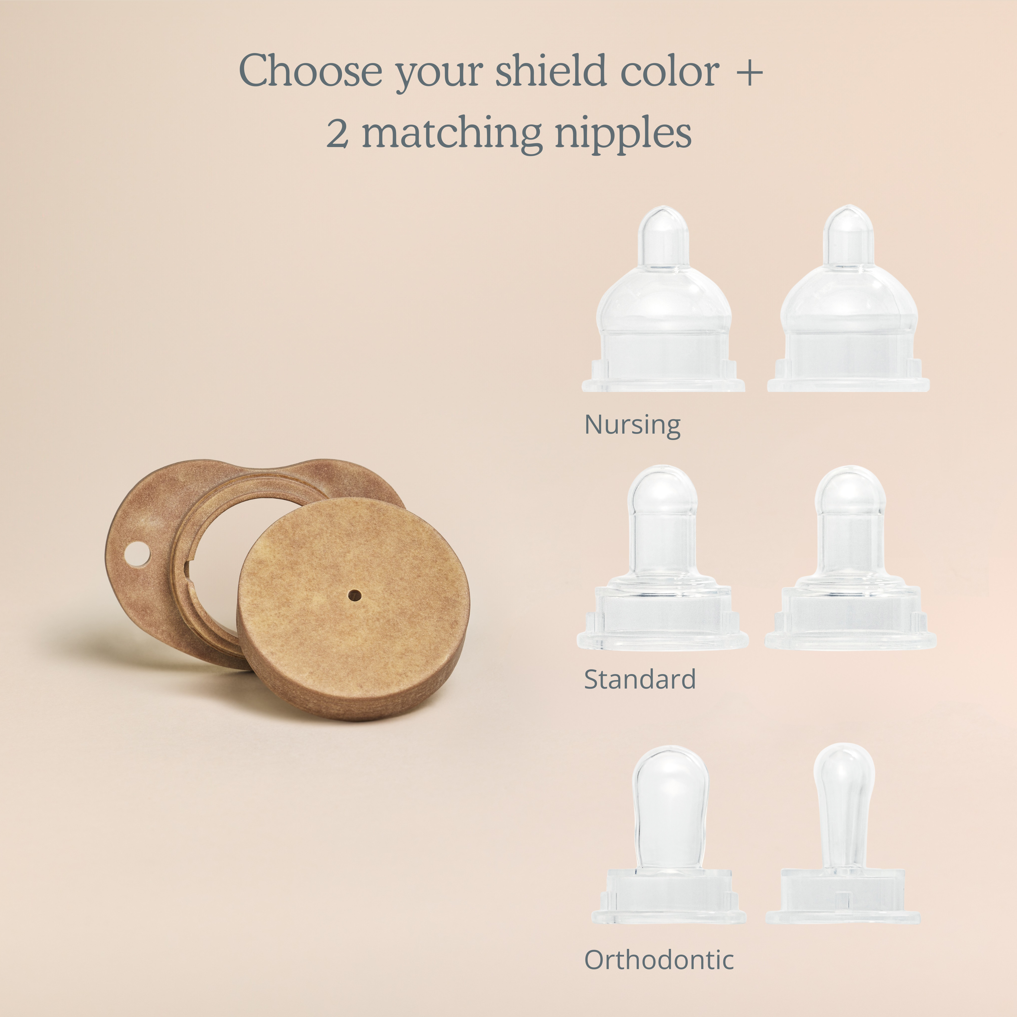 I Know Their Shape Kit Pacifier with Interchangeable Nipples